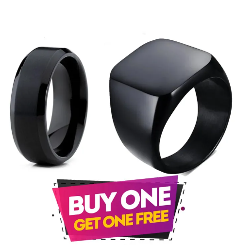 Black Punk Ring & Titanium Rings For Man & Woman