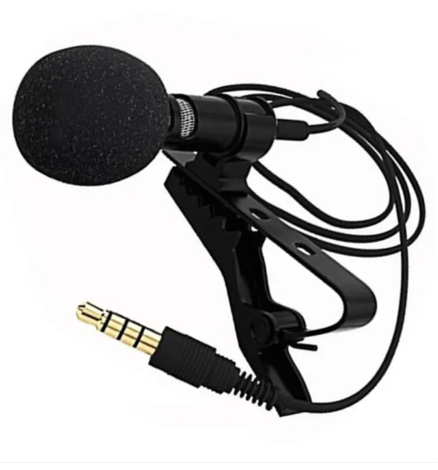 Mic 3.5mm Clip Microphone For Collar Mike for Voice Recording Lapel Mic Mobile, PC, Laptop, Android Smartphones, DSLR Camera Microphone Microphone (Black) Microphon